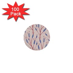 Floral Branches Plant Drawing 1  Mini Buttons (100 Pack)  by artworkshop