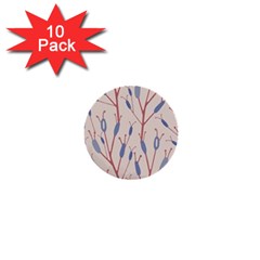 Floral Branches Plant Drawing 1  Mini Buttons (10 Pack)  by artworkshop