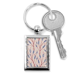 Floral Branches Plant Drawing Key Chain (rectangle) by artworkshop