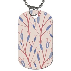 Floral Branches Plant Drawing Dog Tag (two Sides) by artworkshop