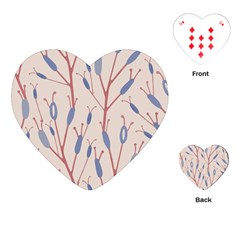 Floral Branches Plant Drawing Playing Cards Single Design (heart) by artworkshop