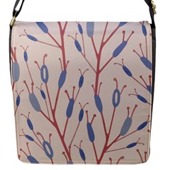 Floral Branches Plant Drawing Flap Closure Messenger Bag (s) by artworkshop