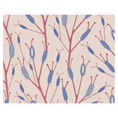 Floral Branches Plant Drawing Double Sided Flano Blanket (medium)  by artworkshop