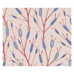 Floral Branches Plant Drawing Double Sided Flano Blanket (small)  by artworkshop