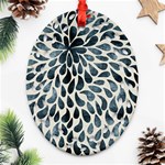 Abstract Flower Petals Oval Filigree Ornament (Two Sides) Front