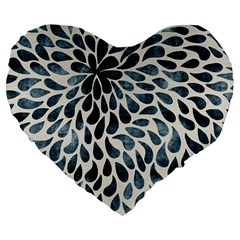 Abstract Flower Petals Large 19  Premium Flano Heart Shape Cushions by artworkshop