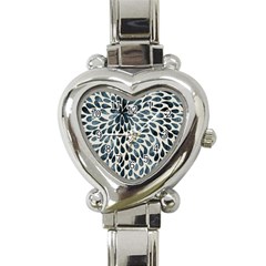 Abstract Flower Petals Heart Italian Charm Watch by artworkshop