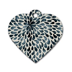 Abstract Flower Petals Dog Tag Heart (two Sides) by artworkshop