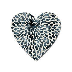 Abstract Flower Petals Heart Magnet by artworkshop