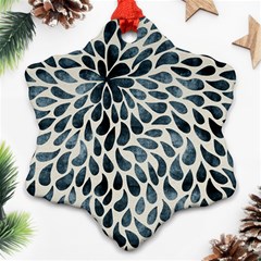 Abstract Flower Petals Snowflake Ornament (two Sides) by artworkshop