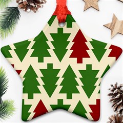  Christmas Trees Holiday Ornament (star) by artworkshop