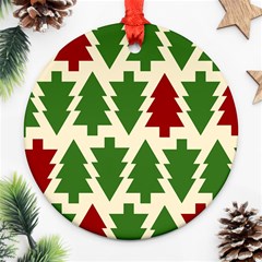  Christmas Trees Holiday Ornament (round) by artworkshop