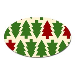  Christmas Trees Holiday Oval Magnet by artworkshop