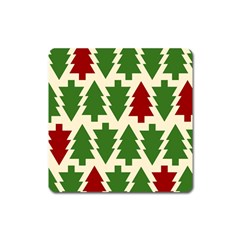  Christmas Trees Holiday Square Magnet by artworkshop