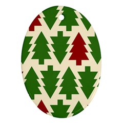  Christmas Trees Holiday Oval Ornament (two Sides) by artworkshop