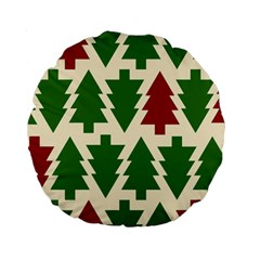  Christmas Trees Holiday Standard 15  Premium Round Cushions by artworkshop