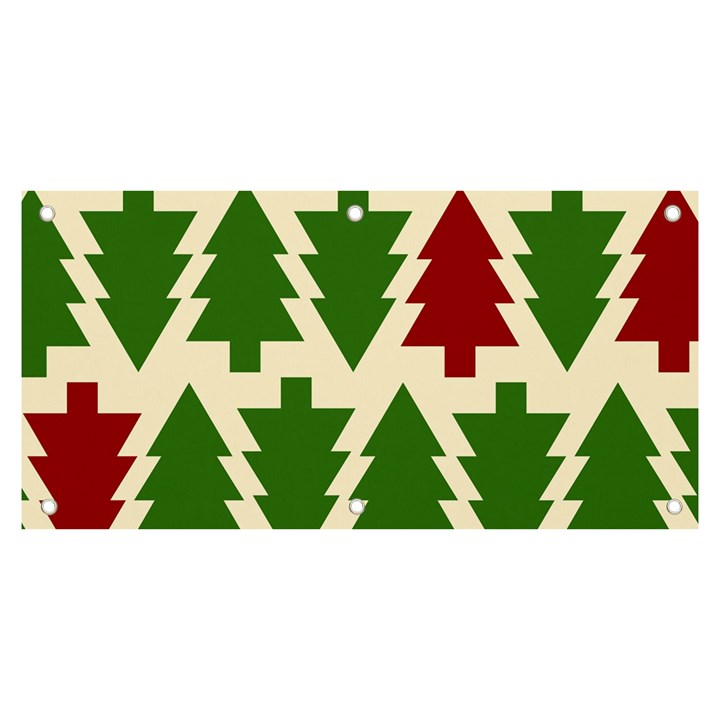  Christmas Trees Holiday Banner and Sign 6  x 3 