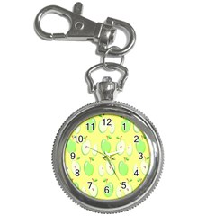 Apple Pattern Green Yellow Key Chain Watches by artworkshop