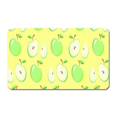 Apple Pattern Green Yellow Magnet (rectangular) by artworkshop