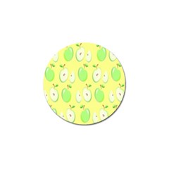 Apple Pattern Green Yellow Golf Ball Marker by artworkshop