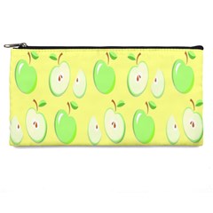 Apple Pattern Green Yellow Pencil Case by artworkshop