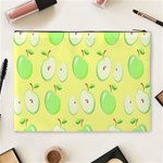 Apple Pattern Green Yellow Cosmetic Bag (XL) Back