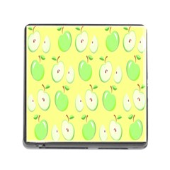 Apple Pattern Green Yellow Memory Card Reader (square 5 Slot) by artworkshop