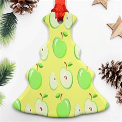 Apple Pattern Green Yellow Ornament (christmas Tree) 