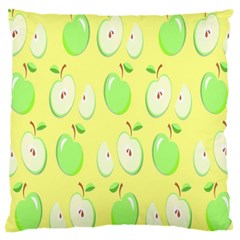 Apple Pattern Green Yellow Large Cushion Case (one Side) by artworkshop