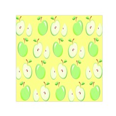 Apple Pattern Green Yellow Square Satin Scarf (30  X 30 ) by artworkshop