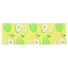 Apple Pattern Green Yellow Banner And Sign 6  X 2  by artworkshop