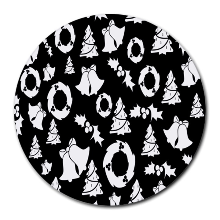  Card Christmas Decembera Round Mousepads