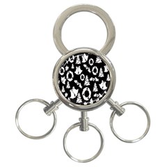  Card Christmas Decembera 3-ring Key Chain by artworkshop