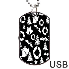  Card Christmas Decembera Dog Tag Usb Flash (two Sides)