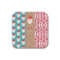  Christmas Claus Continuous Rubber Square Coaster (4 Pack) by artworkshop