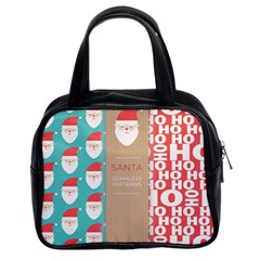  Christmas Claus Continuous Classic Handbag (two Sides) by artworkshop