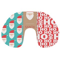  Christmas Claus Continuous Travel Neck Pillow by artworkshop