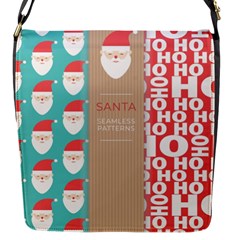  Christmas Claus Continuous Flap Closure Messenger Bag (s) by artworkshop