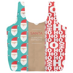  Christmas Claus Continuous Full Print Recycle Bag (xl) by artworkshop