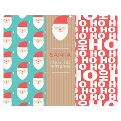  Christmas Claus Continuous Double Sided Flano Blanket (medium)  by artworkshop