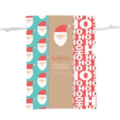  Christmas Claus Continuous  Lightweight Drawstring Pouch (xl) by artworkshop