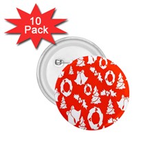 Orange Background Card Christmas  1.75  Buttons (10 pack)