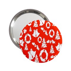 Orange Background Card Christmas  2 25  Handbag Mirrors by artworkshop