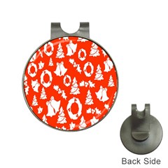 Orange Background Card Christmas  Hat Clips with Golf Markers