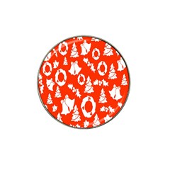 Orange Background Card Christmas  Hat Clip Ball Marker