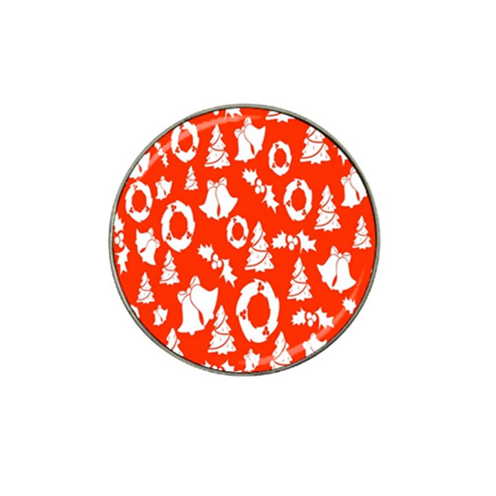 Orange Background Card Christmas  Hat Clip Ball Marker