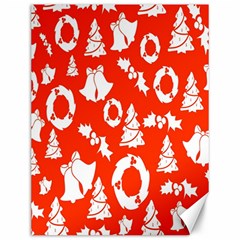 Orange Background Card Christmas  Canvas 12  X 16  by artworkshop