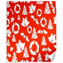 Orange Background Card Christmas  Canvas 16  x 20 