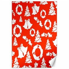 Orange Background Card Christmas  Canvas 20  x 30 