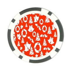 Orange Background Card Christmas  Poker Chip Card Guard